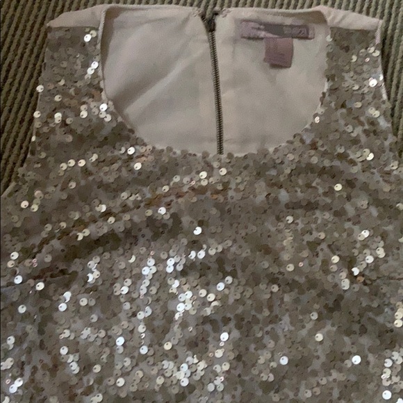 Gold Sequin Shift Dress - Picture 2 of 4